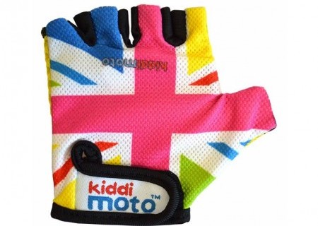 Перчатки детские Kiddi Moto британский флаг в цветах радуги, размер М на возраст 4-7 лет