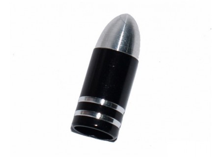 Колпачок для камеры TW V-12 на ниппель Presta в виде пули из алюминия, черн. цвета (в комплекте 4шт)