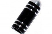 Колпачок для камеры TW V-15 Пуля Al черн. с четырьмя сереб. полосками (В комплекте 4шт) Материал алюминий автомобильного стандарта