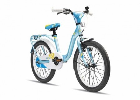 Велосипед S’cool niXe18 1 speed + боковые колесики голубой матовый