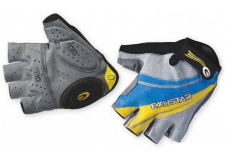 Перчатки EXUSTAR CG130 серо-желто-синие гель М