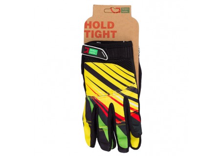 Перчатки Green Cycle NC-2369-2014 MTB с закрытыми пальцами M желто-красные