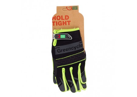 Перчатки Green Cycle NC-2373-2014 MTB с закрытыми пальцами XL черно-зеленые