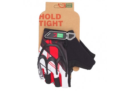 Перчатки Green Cycle NC-2501-2015 MTB Gel без пальцев L черно-красные