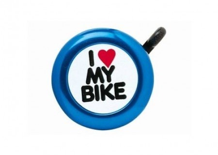Звонок Green Cycle GCB-1051A-BK I love my bike cтальной синий