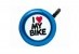 Звонок Green Cycle GCB-1051A-BK I love my bike cтальной синий