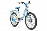 Велосипед S’cool niXe18 1 speed + боковые колесики голубой матовый