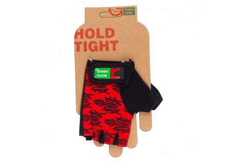 Перчатки Green Cycle NC-2140-2013 Kids без пальцев L красно-черные