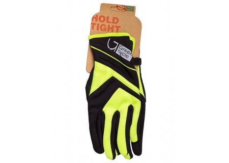 Перчатки Green Cycle NC-2576-2015 WindStop с закрытыми пальцами XL черно-зеленые